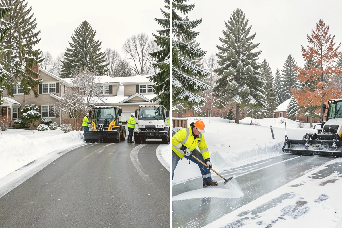 Manufacturing Plant Snow Removal in Algona, King County, WA - Map shipping yards, inter-building routes, and worker lots