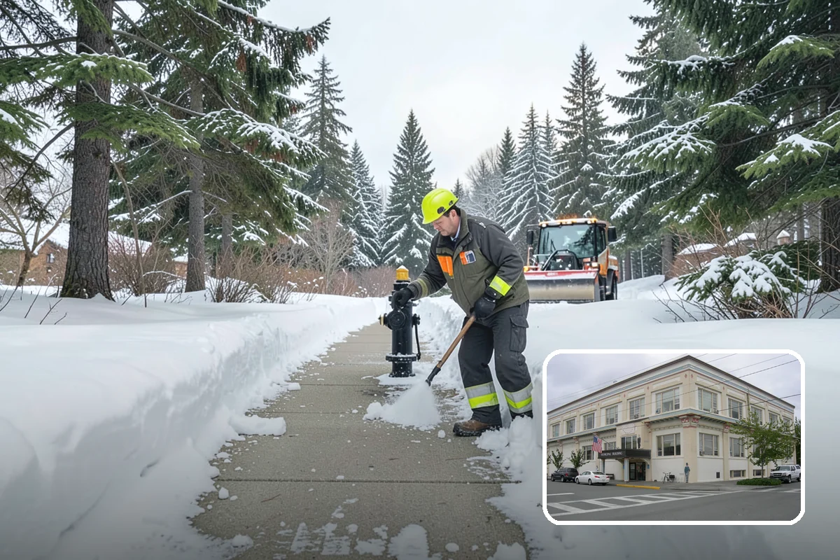 Manufacturing Plant Snow Removal in Anacortes, Skagit County, WA - Shipping and receiving yards open for inbound freight