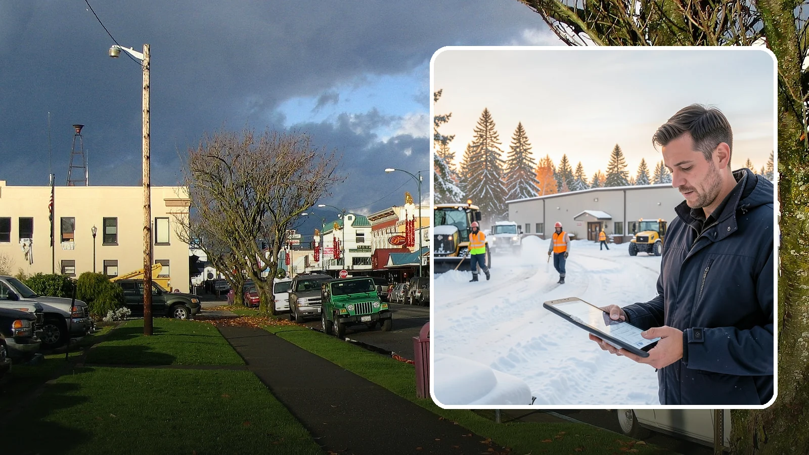 Manufacturing Plant Snow Removal in Arlington, Snohomish County, WA - Keep raw materials arriving and finished goods shipping by having your plant's shipping yards, employee lots, and pedestrian...