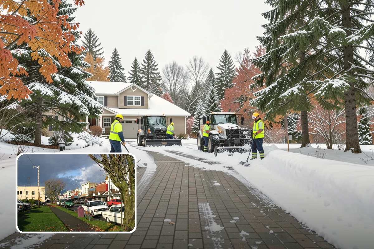 Manufacturing Plant Snow Removal in Arlington, Snohomish County, WA - Shipping and receiving yards open for inbound freight