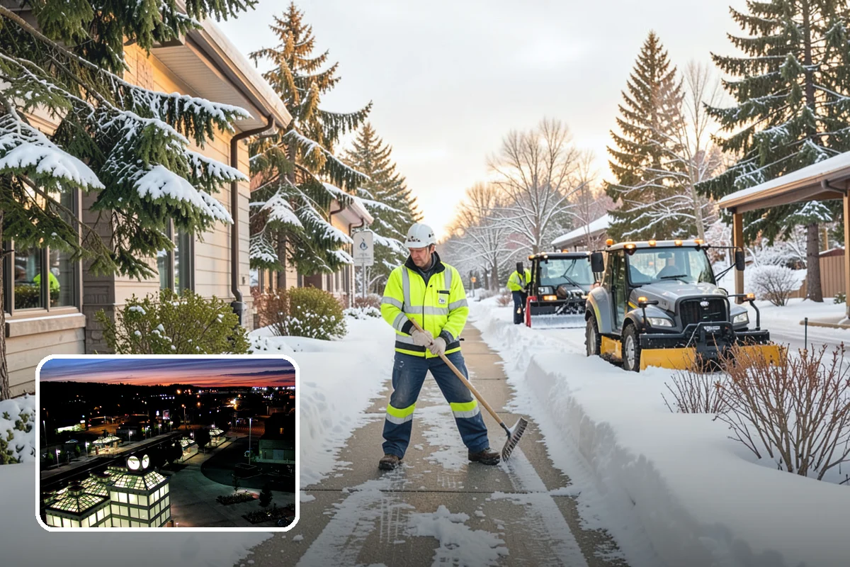Manufacturing Plant Snow Removal in Auburn, King County, WA - Shipping and receiving yards open for inbound freight