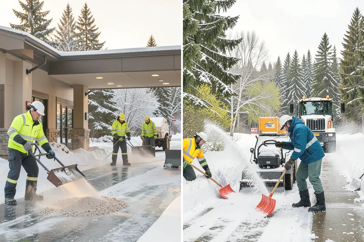 Manufacturing Plant Snow Removal in Black Diamond, King County, WA - Map shipping yards, inter-building routes, and worker lots