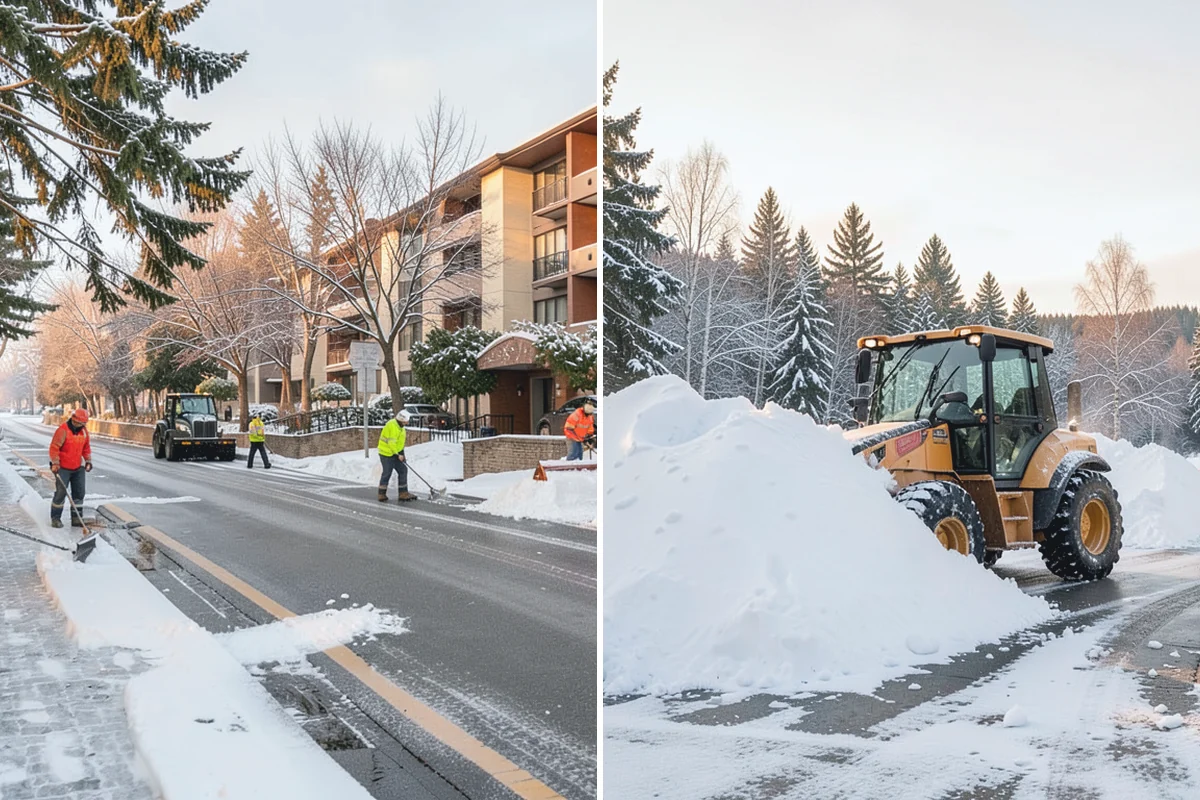 Manufacturing Plant Snow Removal in Bonney Lake, Pierce County, WA - Map shipping yards, inter-building routes, and worker lots