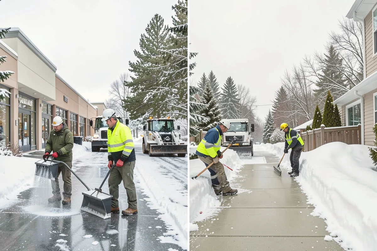 Manufacturing Plant Snow Removal in Bothell, King County, WA - Map shipping yards, inter-building routes, and worker lots