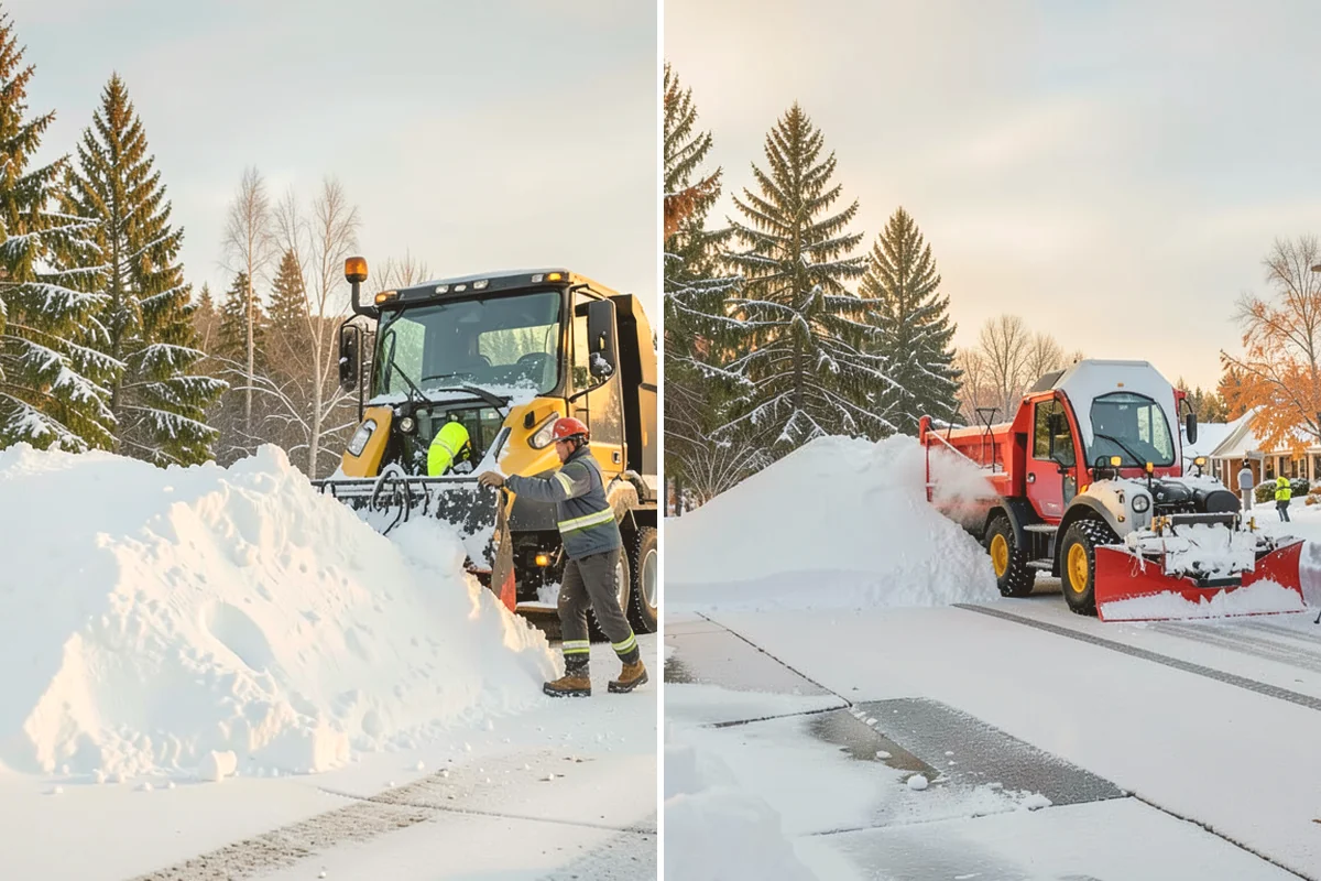 Manufacturing Plant Snow Removal in Brier, Snohomish County, WA - Map shipping yards, inter-building routes, and worker lots