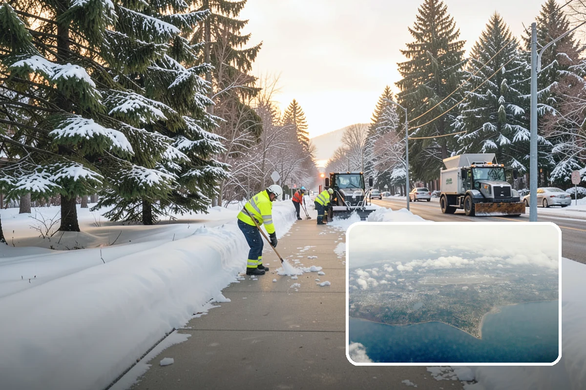 Manufacturing Plant Snow Removal in Burien, King County, WA - Shipping and receiving yards open for inbound freight