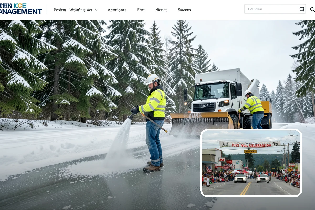 Manufacturing Plant Snow Removal in Carnation, King County, WA - Shipping and receiving yards open for inbound freight