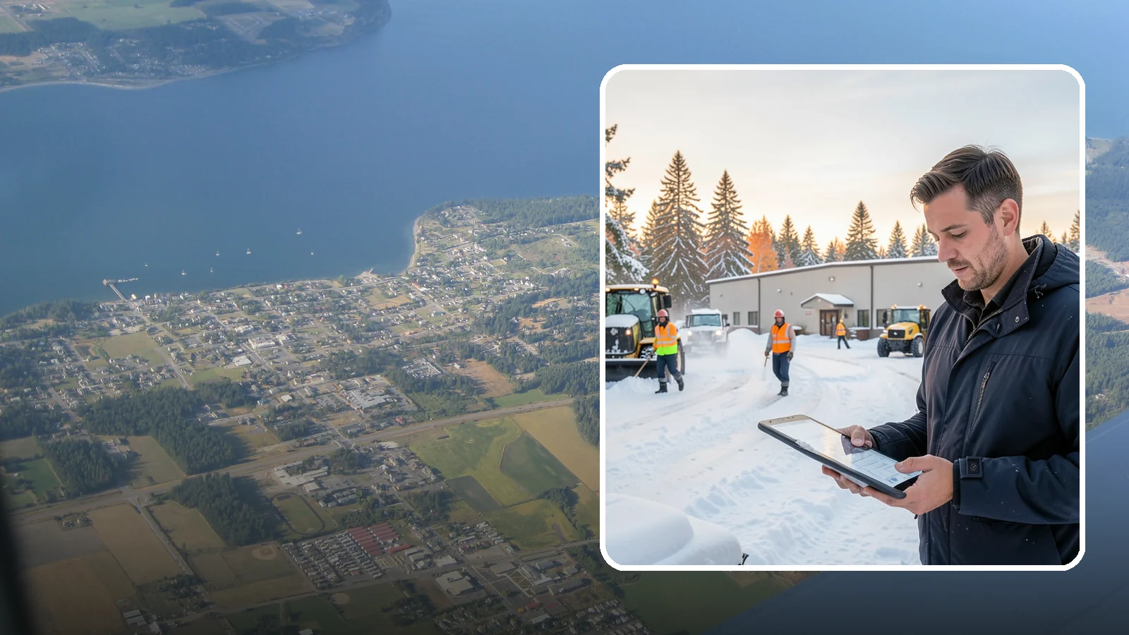 Manufacturing Plant Snow Removal in Coupeville, Island County, WA - Keep raw materials arriving and finished goods shipping by having your plant's shipping yards, employee lots, and pedestrian...