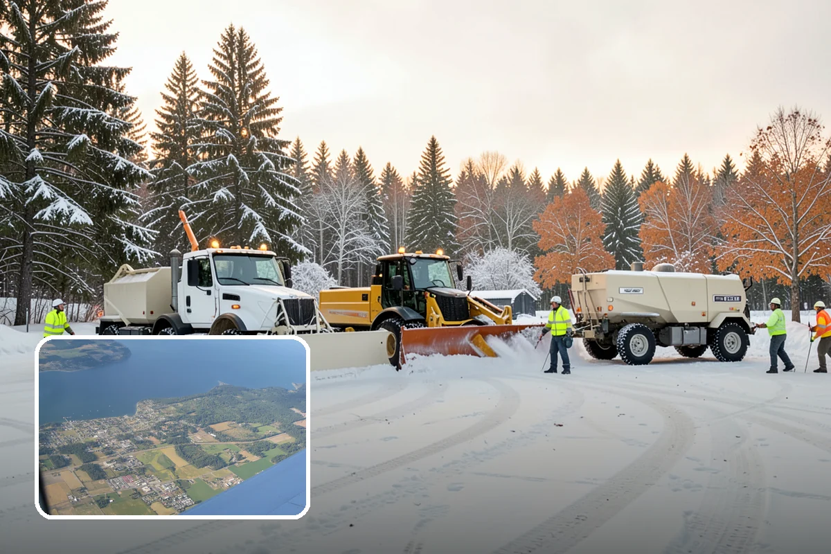 Manufacturing Plant Snow Removal in Coupeville, Island County, WA - Shipping and receiving yards open for inbound freight