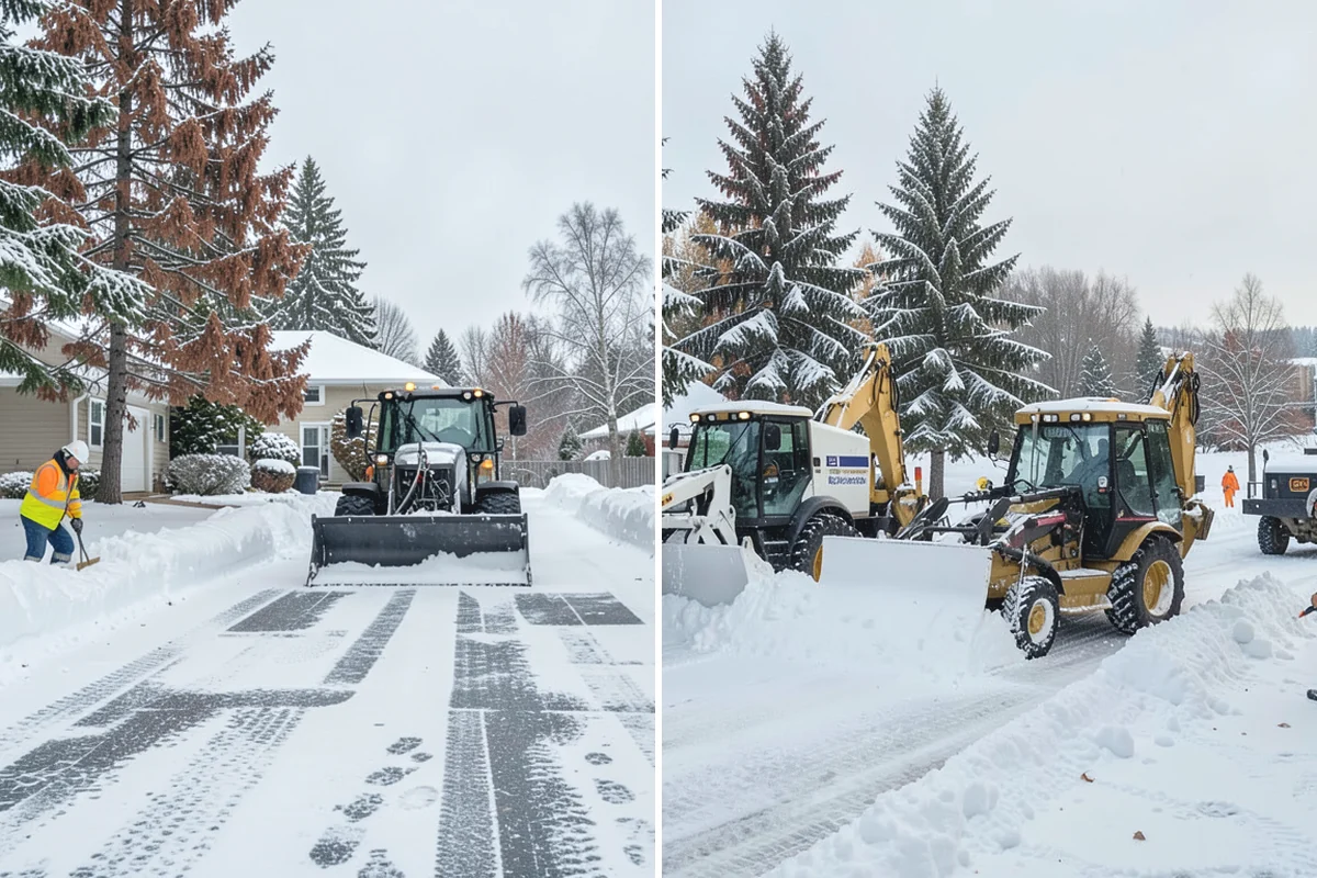 Manufacturing Plant Snow Removal in Coupeville, Island County, WA - Map shipping yards, inter-building routes, and worker lots