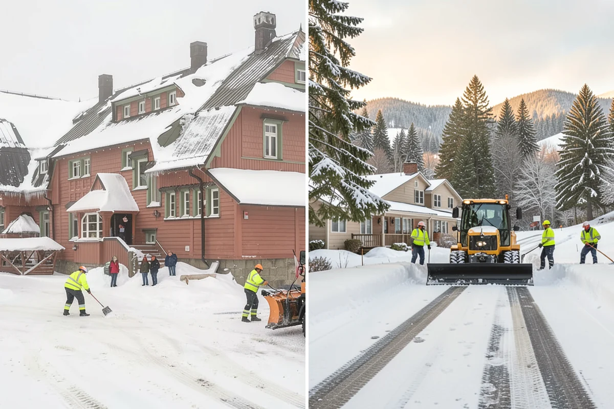 Manufacturing Plant Snow Removal in Covington, King County, WA - Map shipping yards, inter-building routes, and worker lots