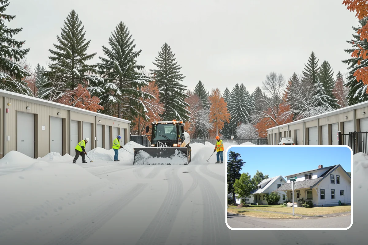 Manufacturing Plant Snow Removal in DuPont, Pierce County, WA - Shipping and receiving yards open for inbound freight