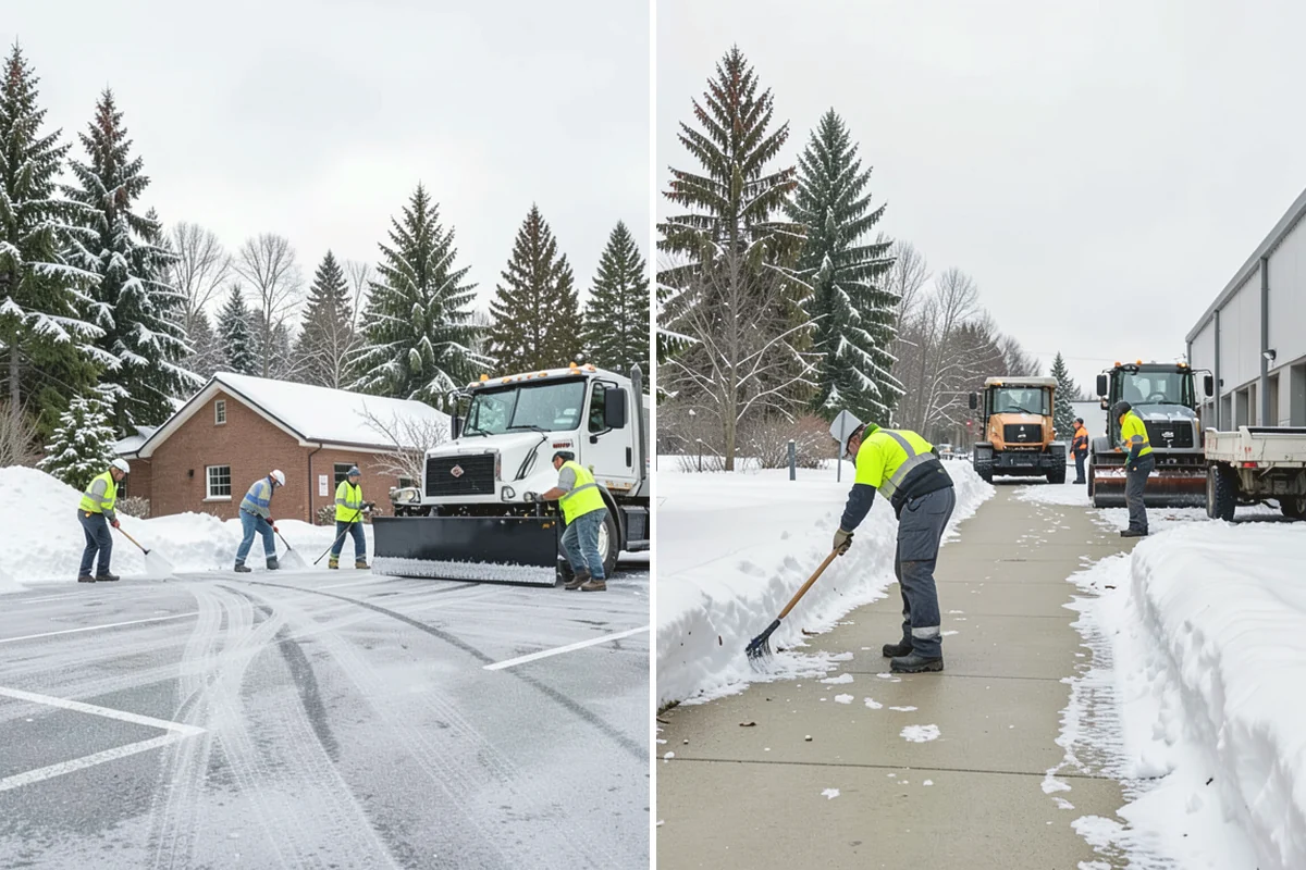 Manufacturing Plant Snow Removal in Duvall, King County, WA - Map shipping yards, inter-building routes, and worker lots