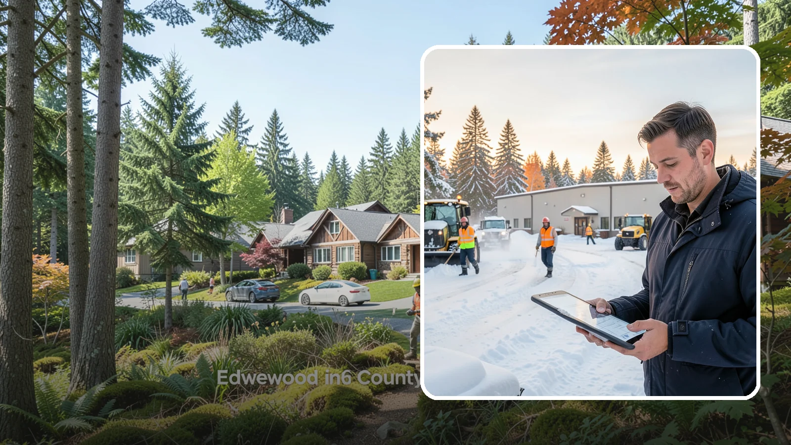 Manufacturing Plant Snow Removal in Edgewood, Pierce County, WA - Keep raw materials arriving and finished goods shipping by having your plant's shipping yards, employee lots, and pedestrian...