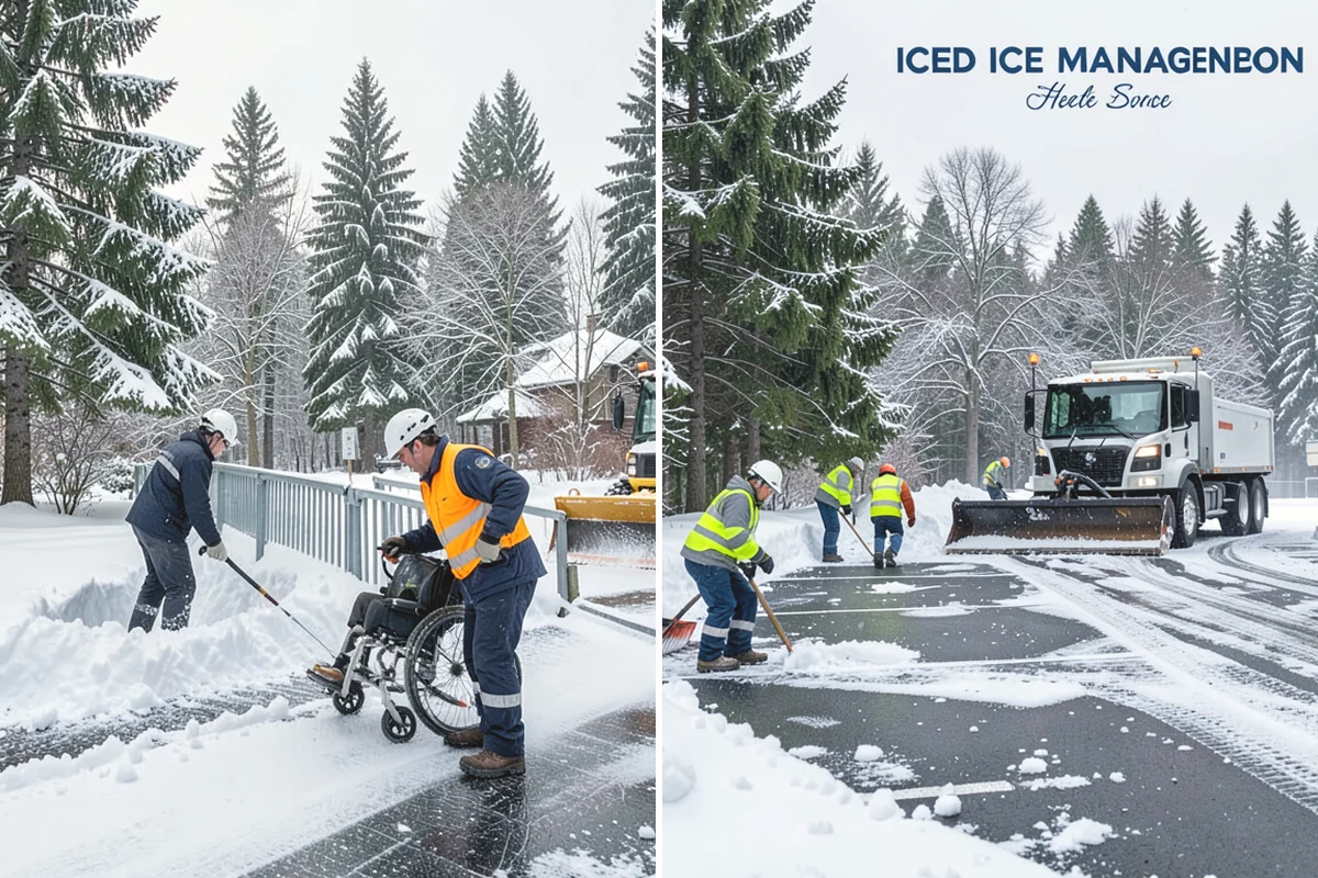 Manufacturing Plant Snow Removal in Edgewood, Pierce County, WA - Map shipping yards, inter-building routes, and worker lots