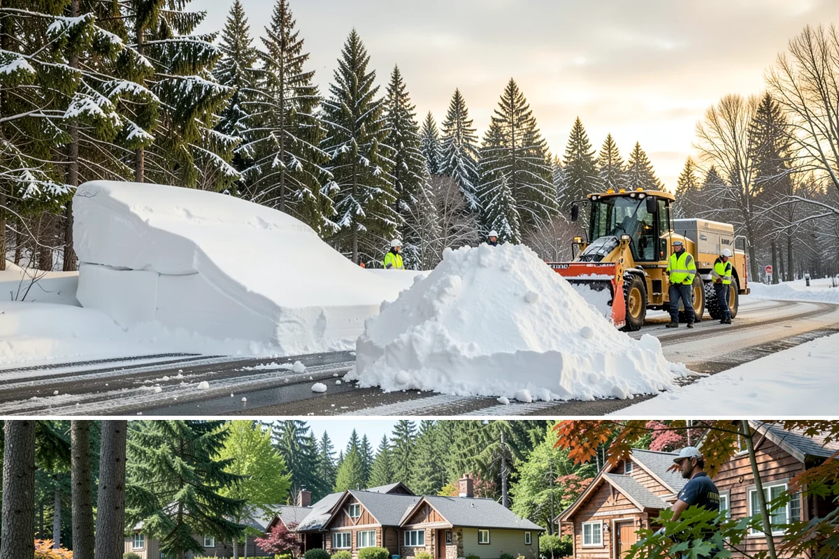 Manufacturing Plant Snow Removal in Edgewood, Pierce County, WA - Most Western Washington plants need coverage from December through February, concentrated around cold, clear nights that follow...