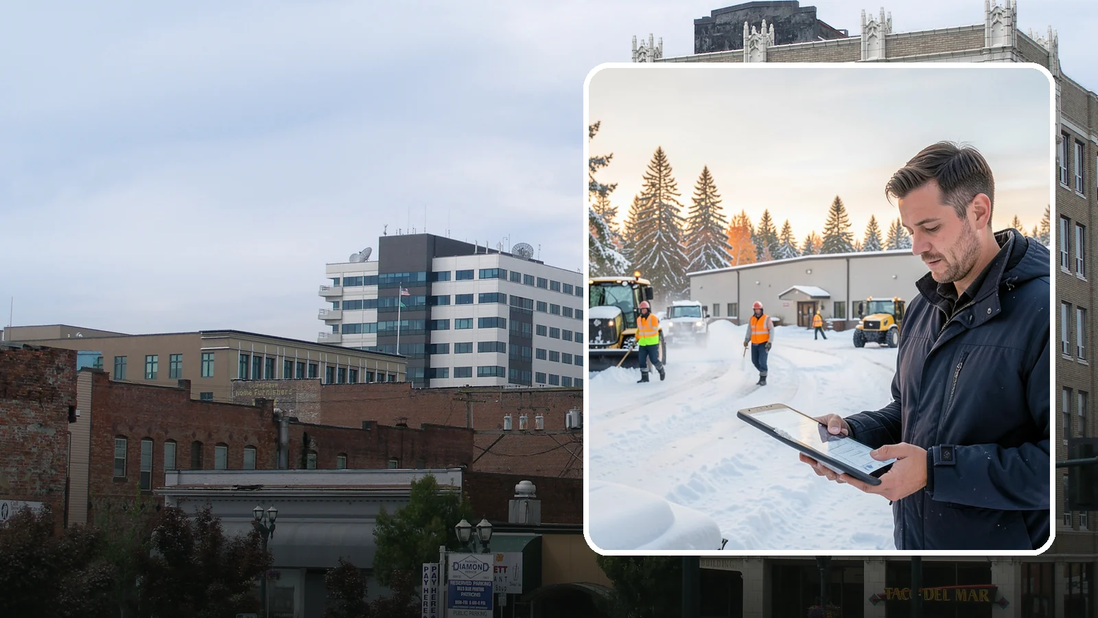 Manufacturing Plant Snow Removal in Everett, Snohomish County, WA - Keep raw materials arriving and finished goods shipping by having your plant's shipping yards, employee lots, and pedestrian...