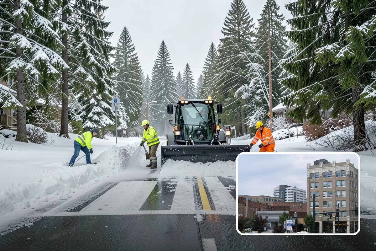 Manufacturing Plant Snow Removal in Everett, Snohomish County, WA - Shipping and receiving yards open for inbound freight