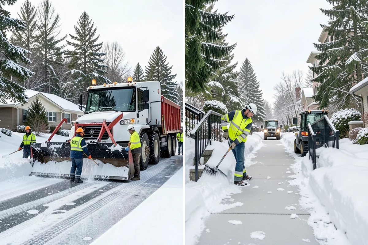 Manufacturing Plant Snow Removal in Everett, Snohomish County, WA - Map shipping yards, inter-building routes, and worker lots
