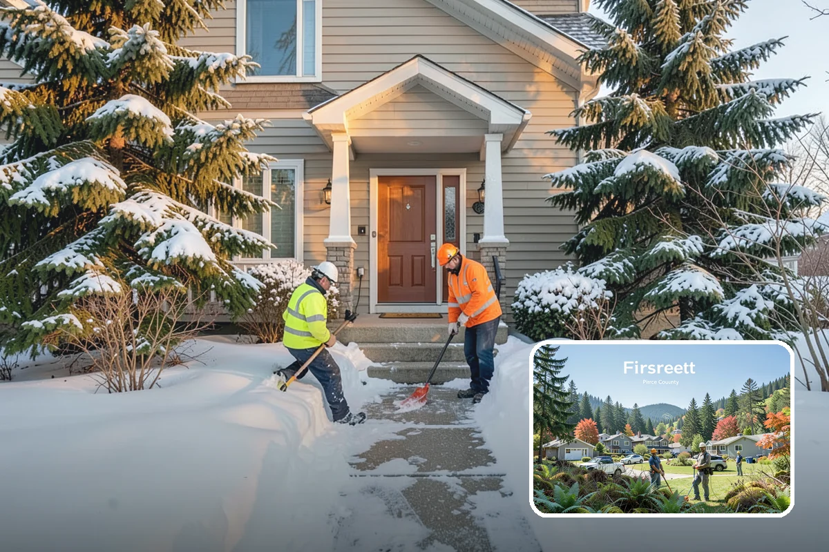 Manufacturing Plant Snow Removal in Fircrest, Pierce County, WA - Shipping and receiving yards open for inbound freight