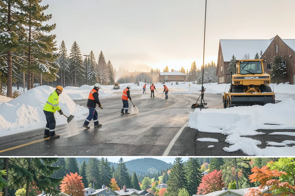 Manufacturing Plant Snow Removal in Fircrest, Pierce County, WA - Most Western Washington plants need coverage from December through February, concentrated around cold, clear nights that follow...