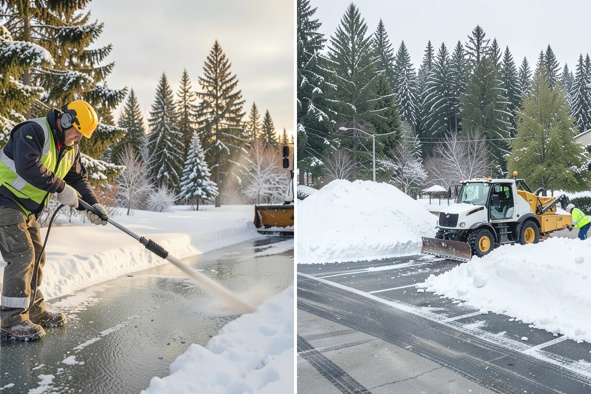 Manufacturing Plant Snow Removal in Gold Bar, Snohomish County, WA - Map shipping yards, inter-building routes, and worker lots