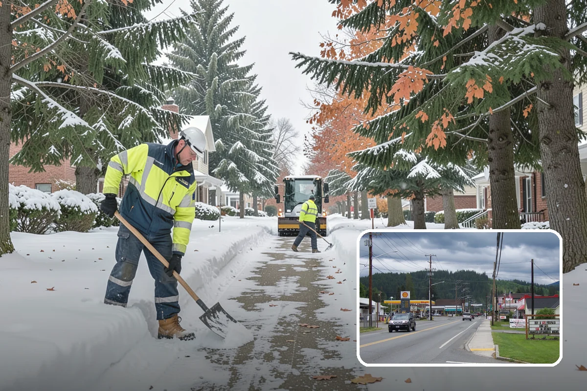 Manufacturing Plant Snow Removal in Granite Falls, Snohomish County, WA - Shipping and receiving yards open for inbound freight