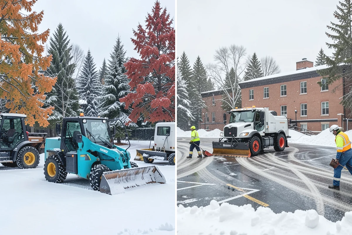 Manufacturing Plant Snow Removal in Granite Falls, Snohomish County, WA - Map shipping yards, inter-building routes, and worker lots
