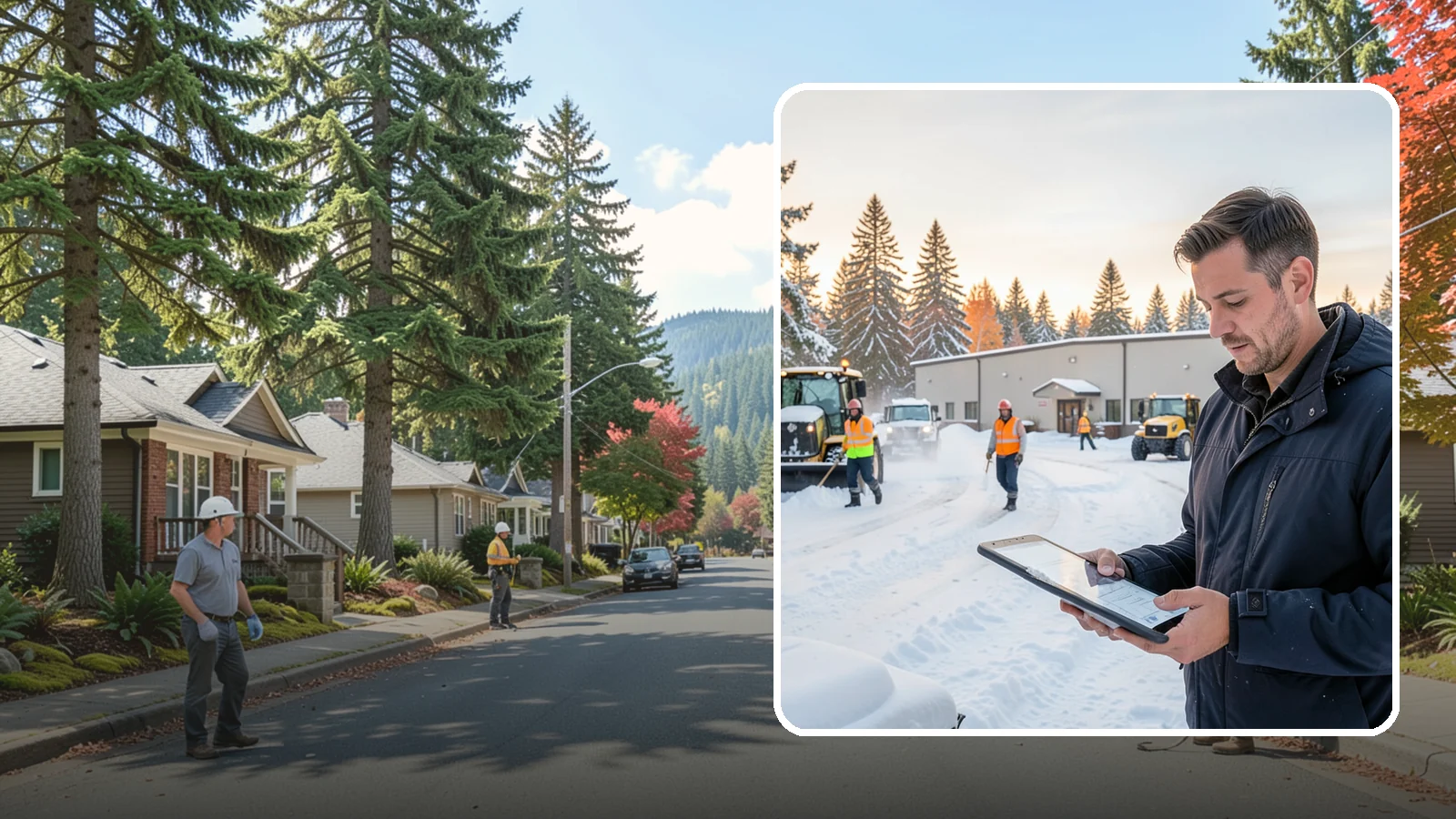 Manufacturing Plant Snow Removal in Hunts Point, King County, WA - Keep raw materials arriving and finished goods shipping by having your plant's shipping yards, employee lots, and pedestrian...