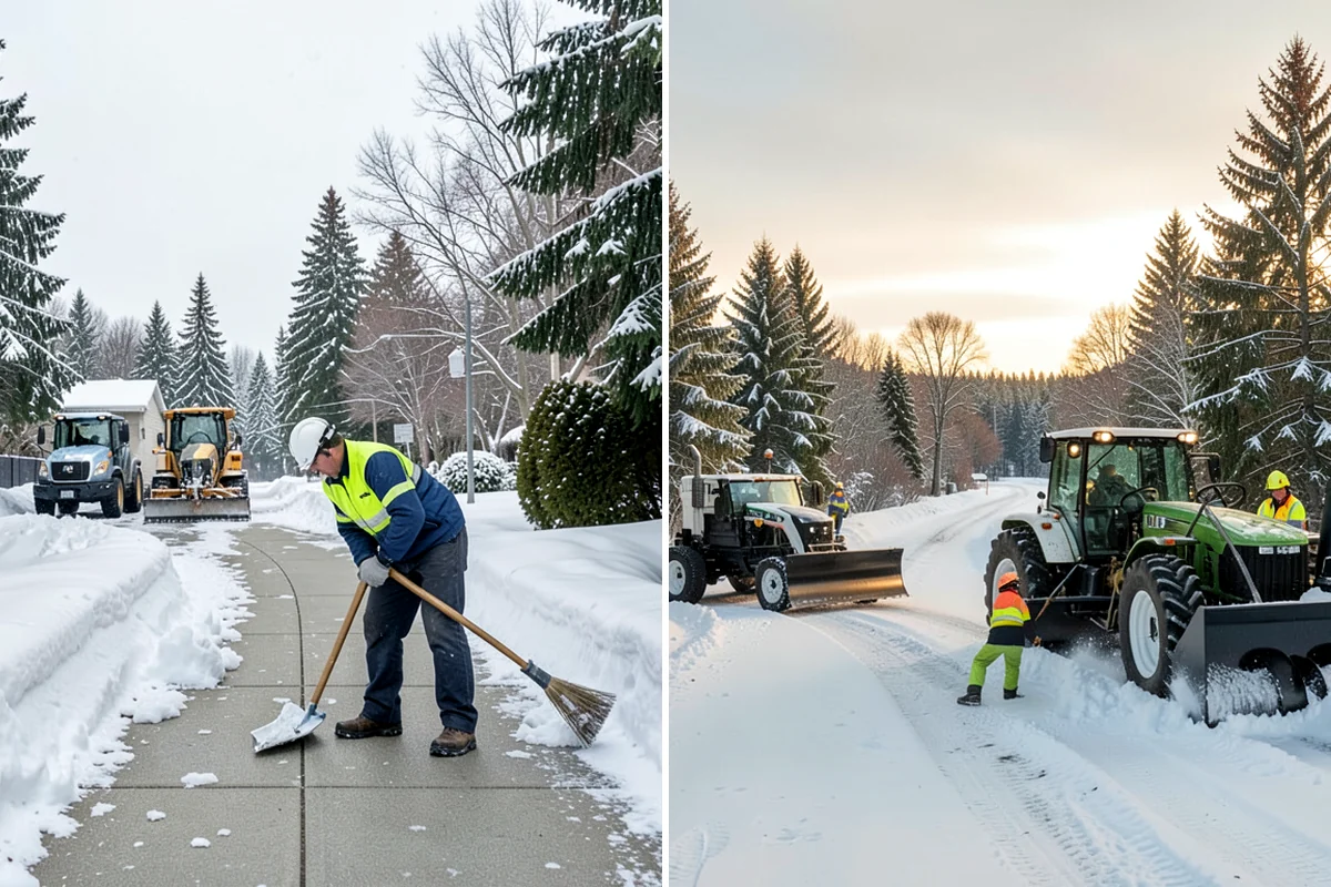 Manufacturing Plant Snow Removal in Hunts Point, King County, WA - Map shipping yards, inter-building routes, and worker lots