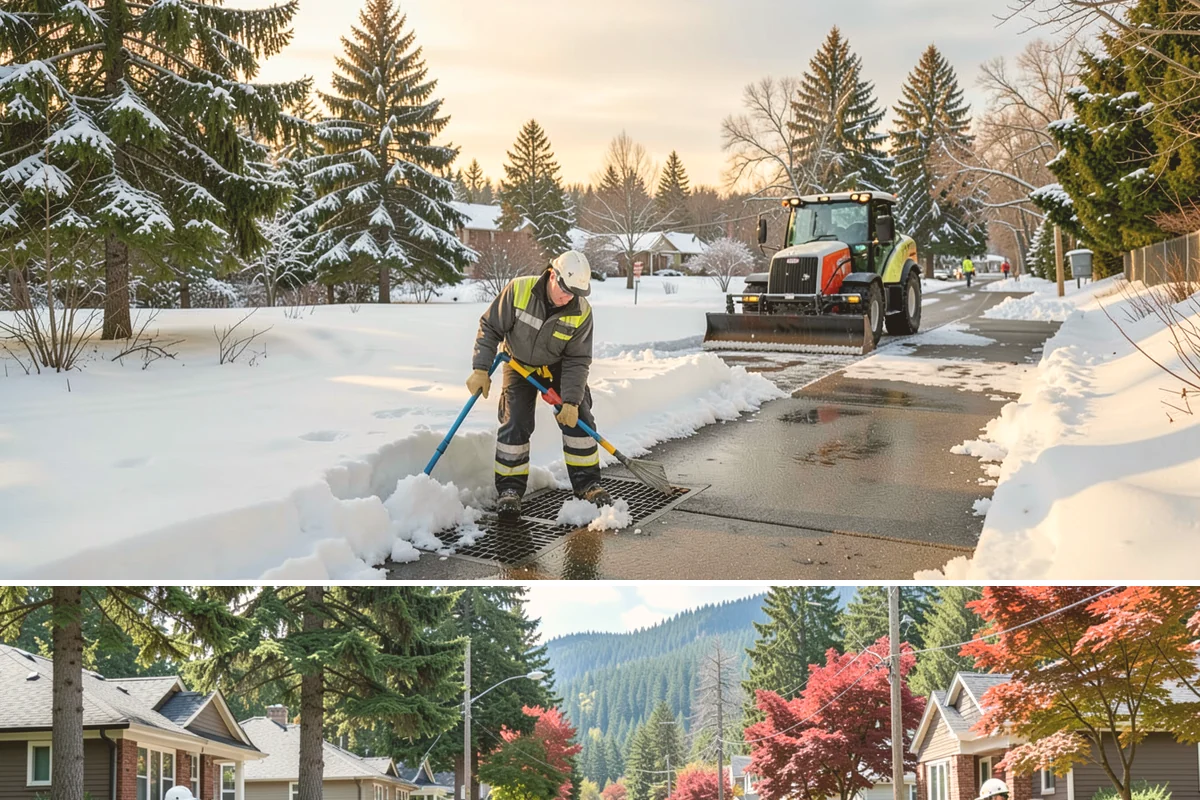 Manufacturing Plant Snow Removal in Hunts Point, King County, WA - Most Western Washington plants need coverage from December through February, concentrated around cold, clear nights that follow...