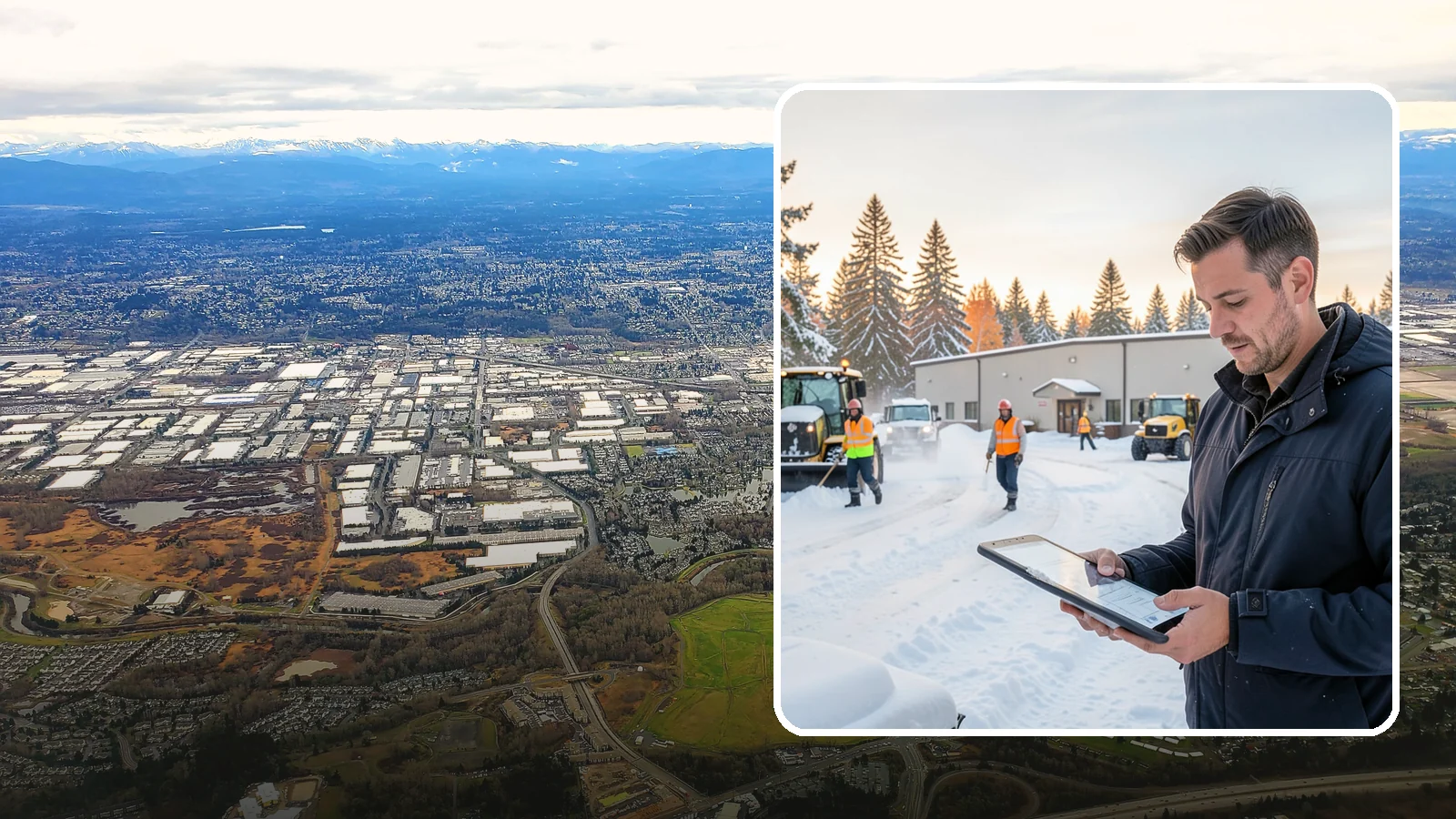 Manufacturing Plant Snow Removal in Kent, King County, WA - Keep raw materials arriving and finished goods shipping by having your plant's shipping yards, employee lots, and pedestrian...