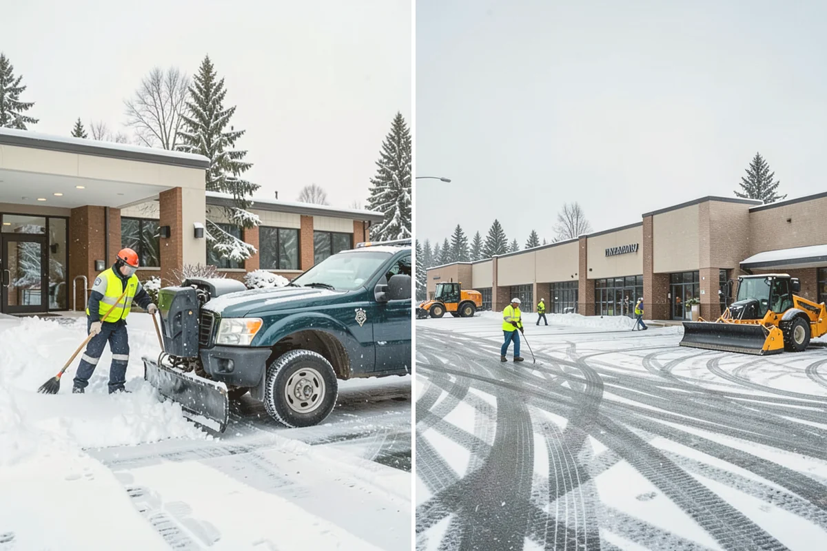 Manufacturing Plant Snow Removal in Kirkland, King County, WA - Map shipping yards, inter-building routes, and worker lots