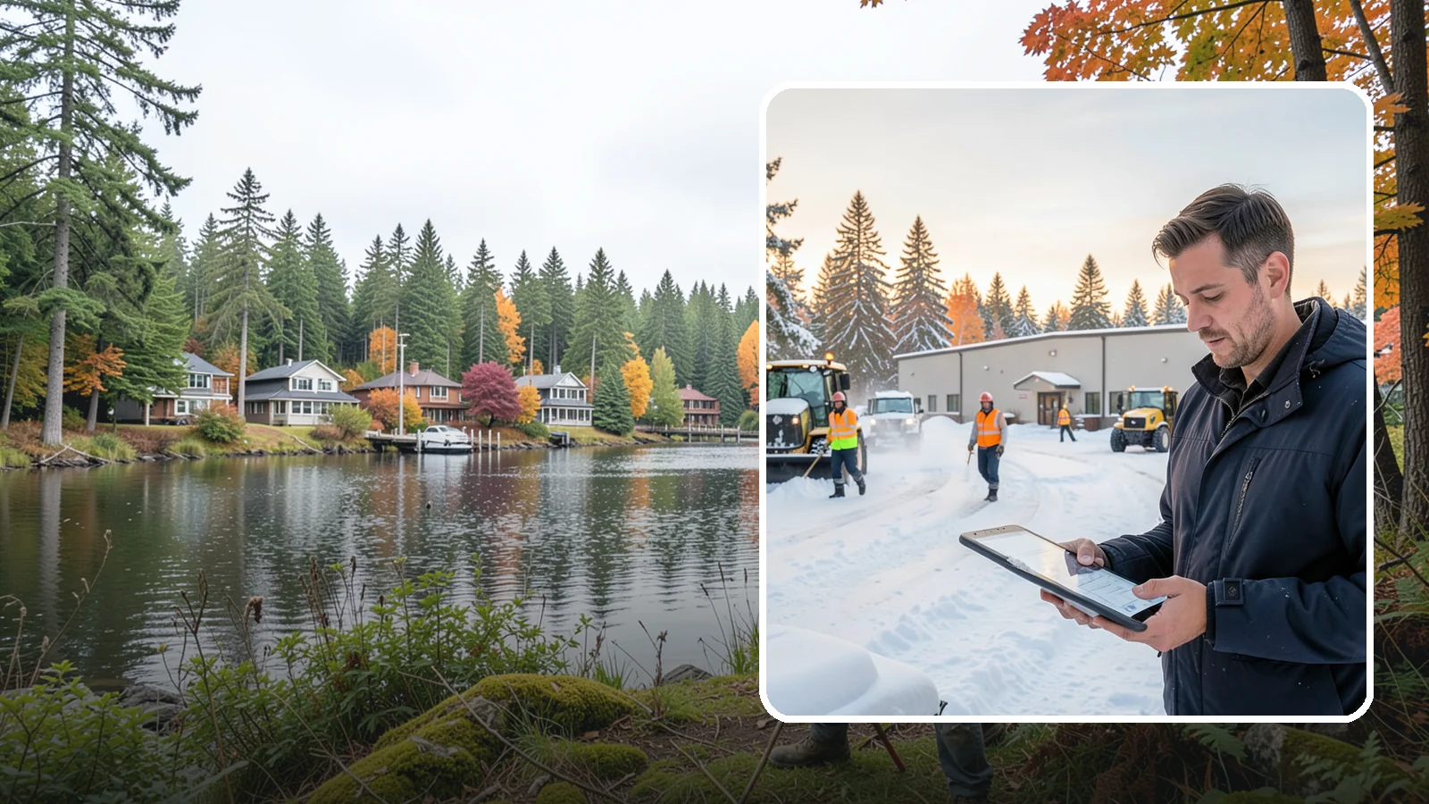 Manufacturing Plant Snow Removal in La Conner, Skagit County, WA - Keep raw materials arriving and finished goods shipping by having your plant's shipping yards, employee lots, and pedestrian...