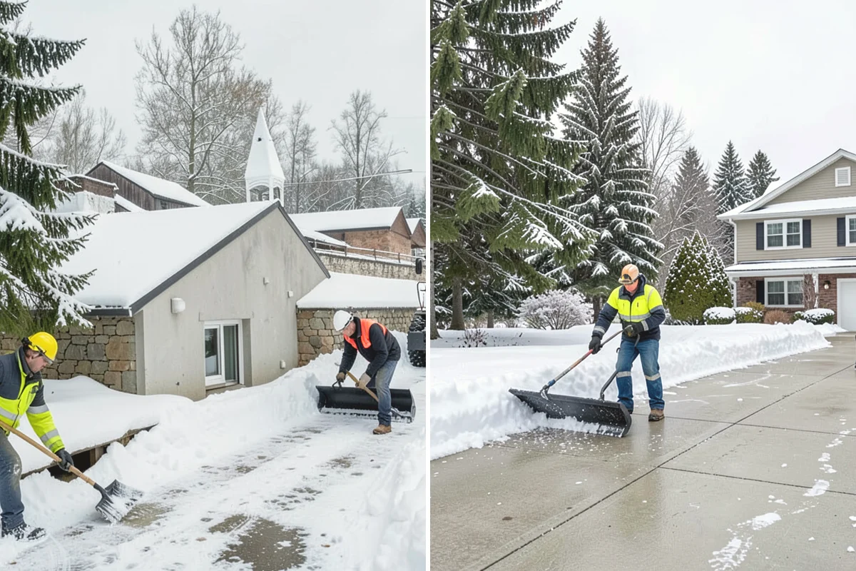 Manufacturing Plant Snow Removal in La Conner, Skagit County, WA - Map shipping yards, inter-building routes, and worker lots