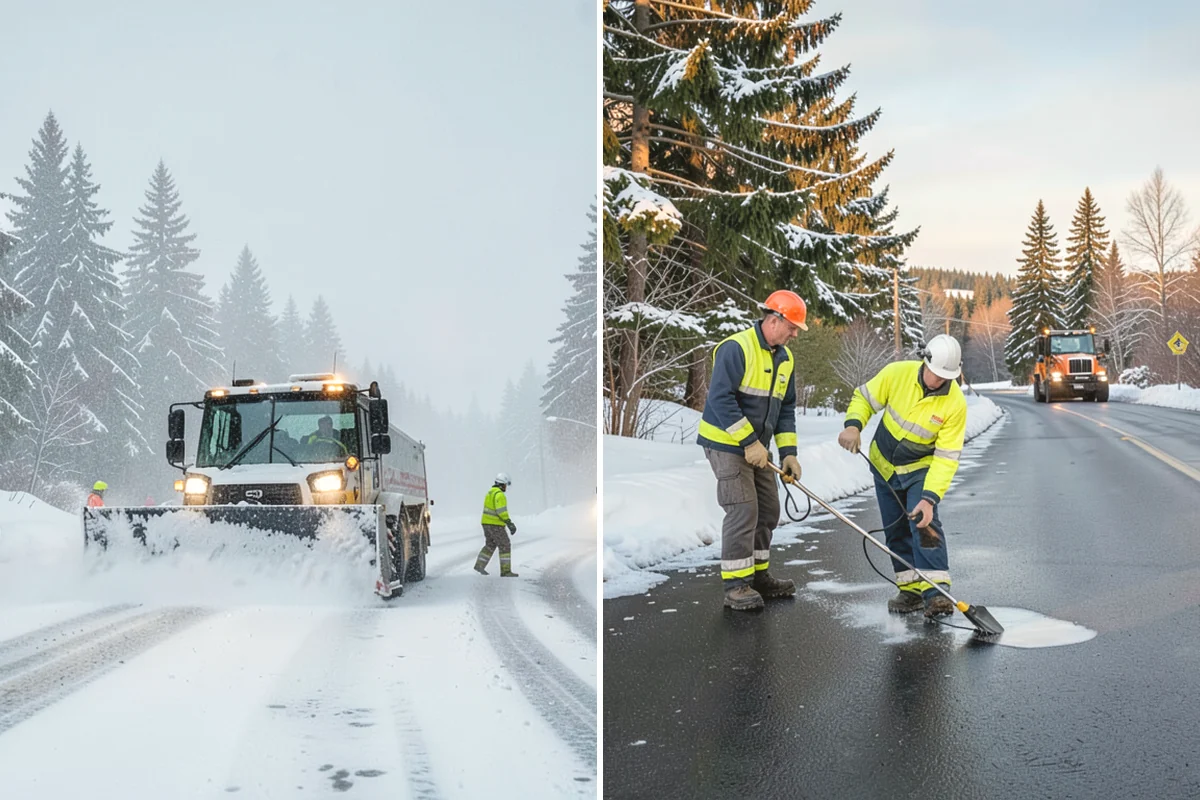 Manufacturing Plant Snow Removal in Lake Stevens, Snohomish County, WA - Map shipping yards, inter-building routes, and worker lots