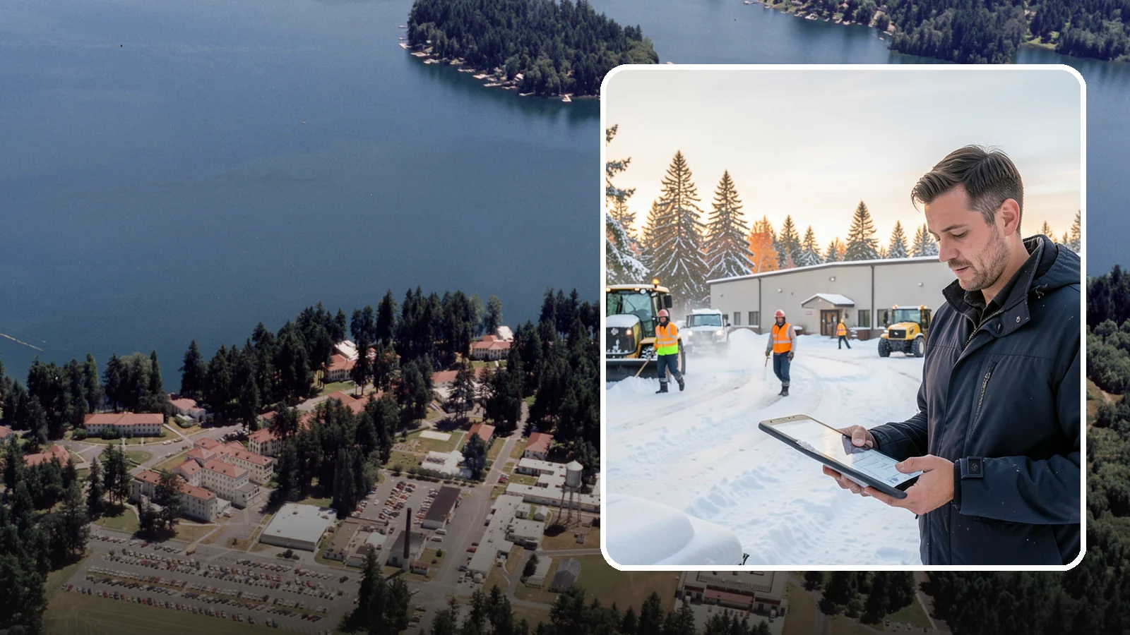 Manufacturing Plant Snow Removal in Lakewood, Pierce County, WA - Keep raw materials arriving and finished goods shipping by having your plant's shipping yards, employee lots, and pedestrian...