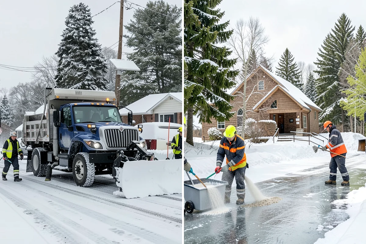 Manufacturing Plant Snow Removal in Lakewood, Pierce County, WA - Map shipping yards, inter-building routes, and worker lots