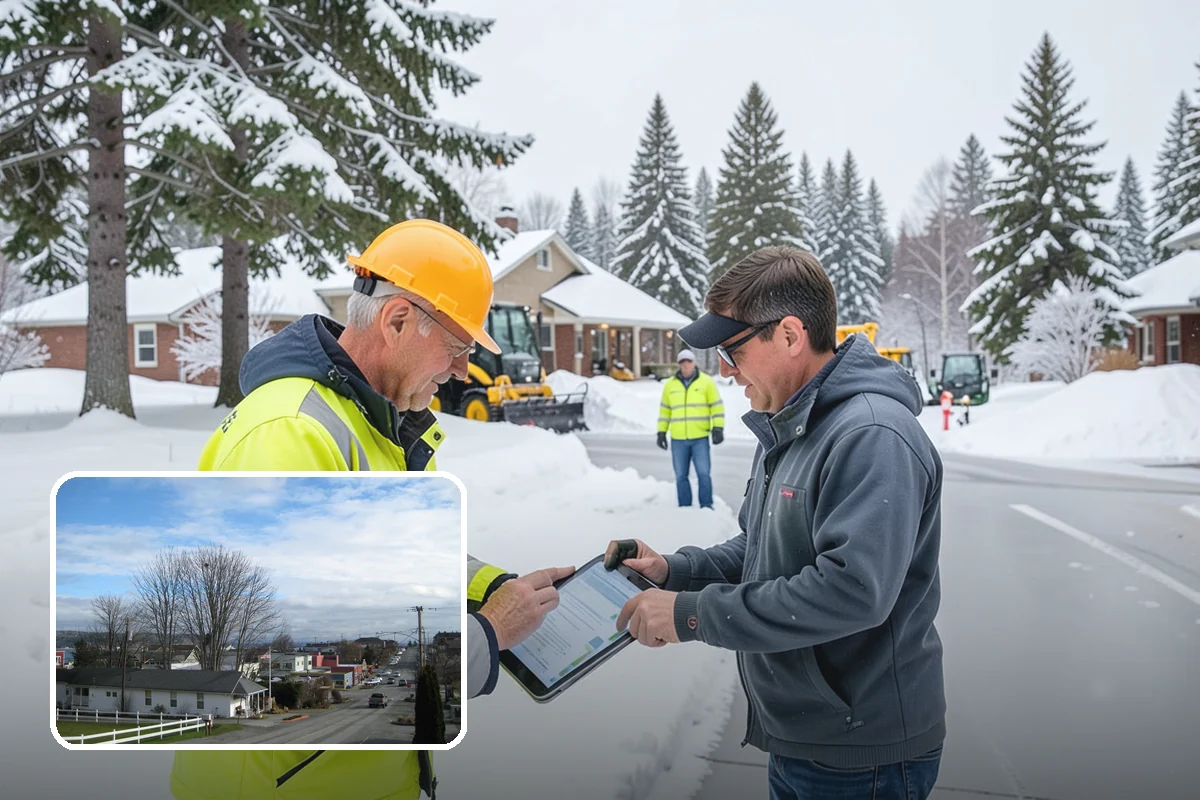 Manufacturing Plant Snow Removal in Langley, Island County, WA - Shipping and receiving yards open for inbound freight