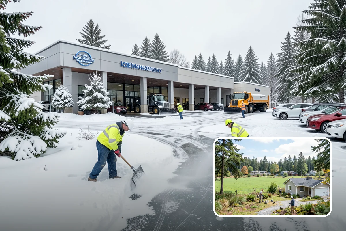 Manufacturing Plant Snow Removal in Lyman, Skagit County, WA - Shipping and receiving yards open for inbound freight