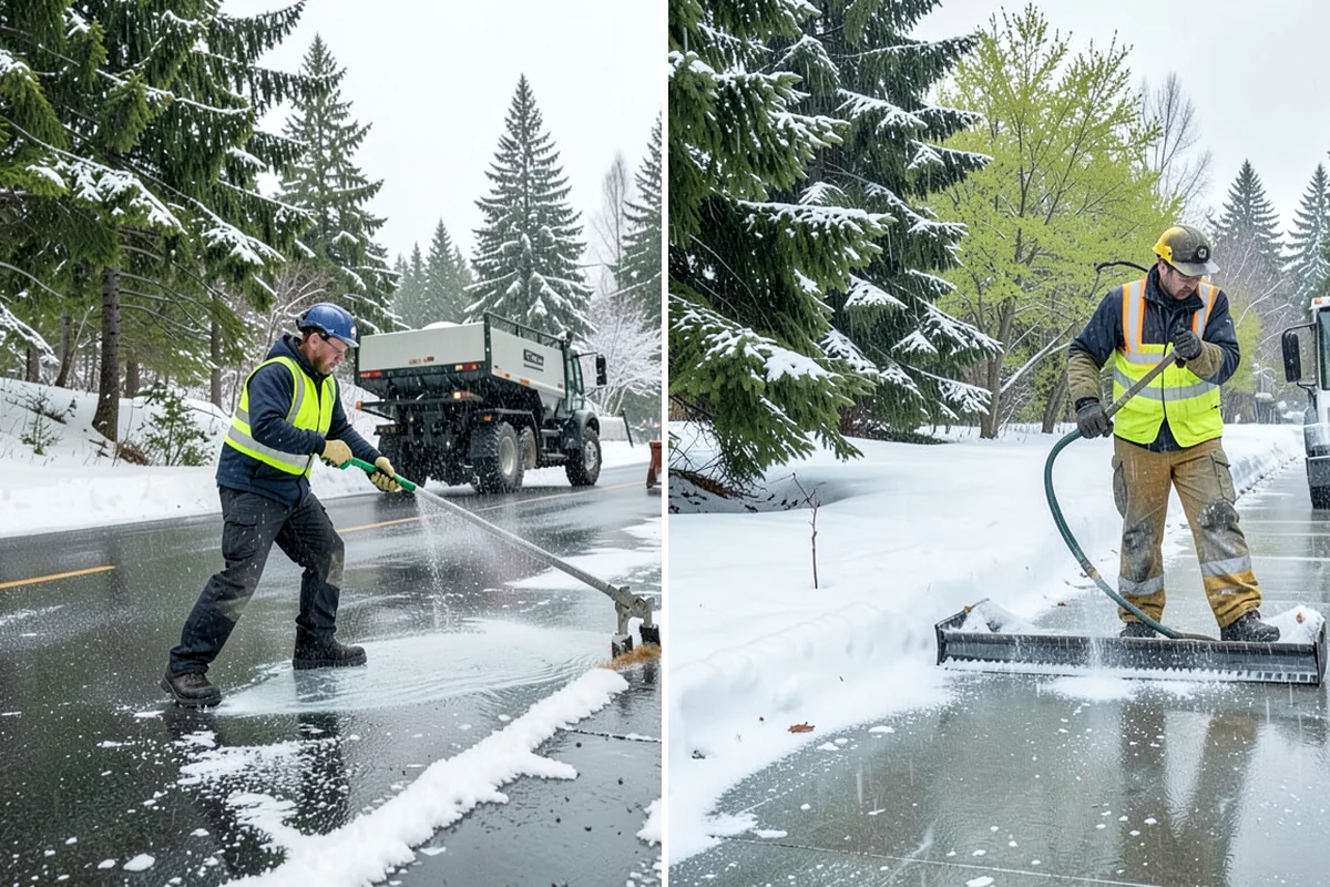 Manufacturing Plant Snow Removal in Lyman, Skagit County, WA - Map shipping yards, inter-building routes, and worker lots