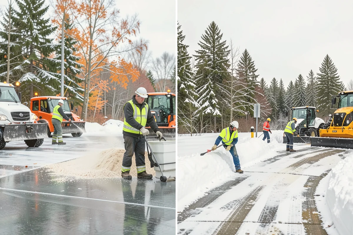 Manufacturing Plant Snow Removal in Lynnwood, Snohomish County, WA - Map shipping yards, inter-building routes, and worker lots