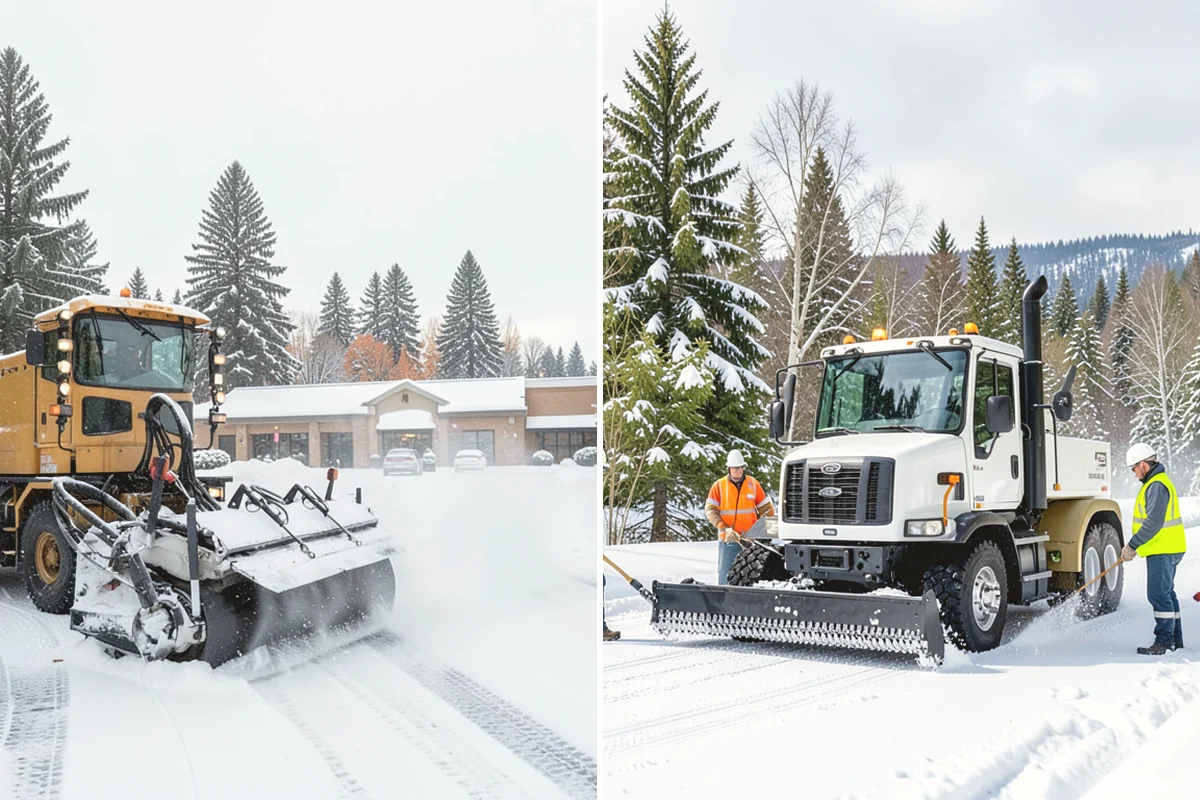 Manufacturing Plant Snow Removal in Mercer Island, King County, WA - Map shipping yards, inter-building routes, and worker lots