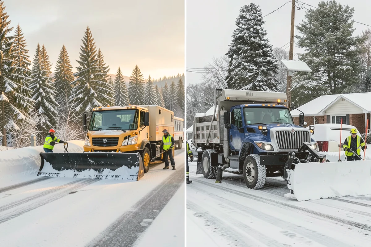 Manufacturing Plant Snow Removal in Milton, King County, WA - Map shipping yards, inter-building routes, and worker lots