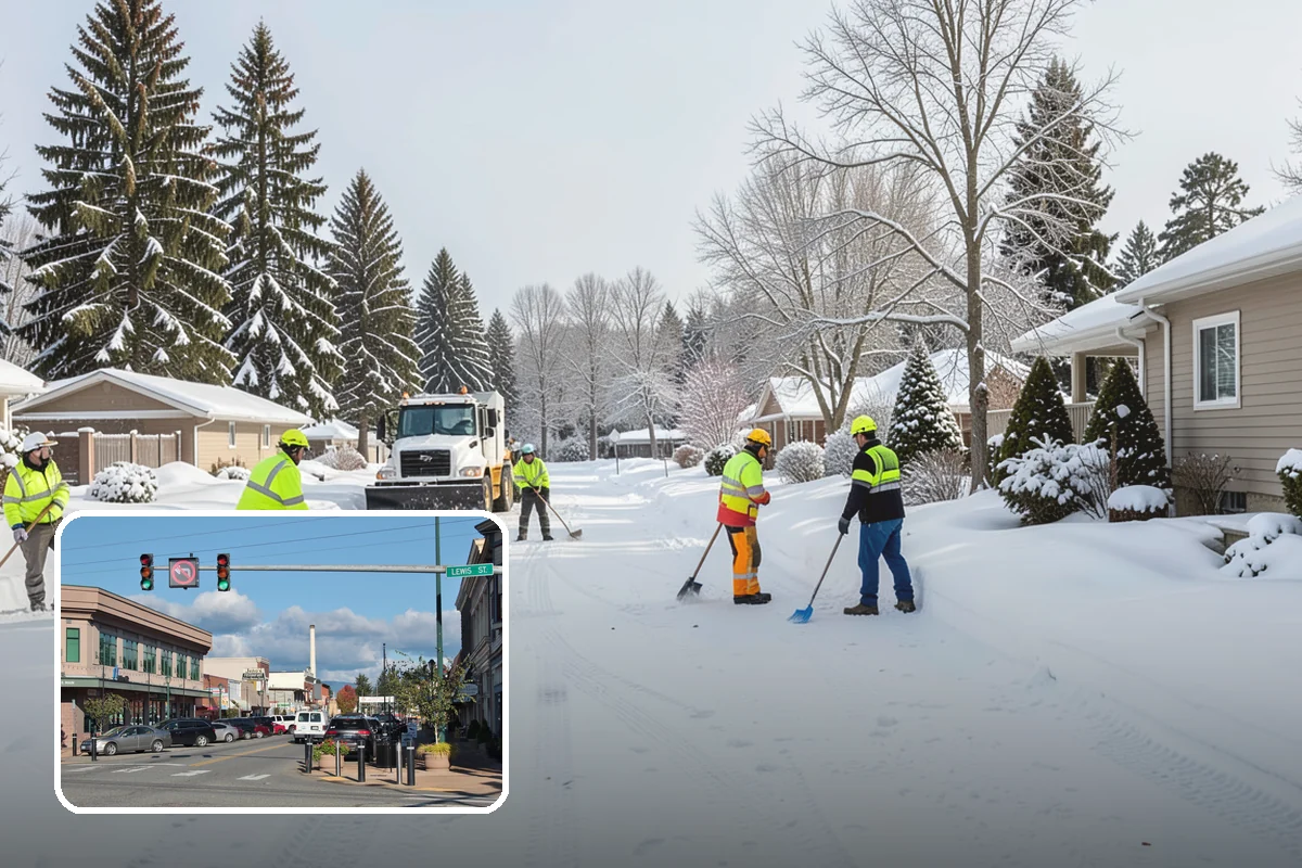 Manufacturing Plant Snow Removal in Monroe, Snohomish County, WA - Shipping and receiving yards open for inbound freight