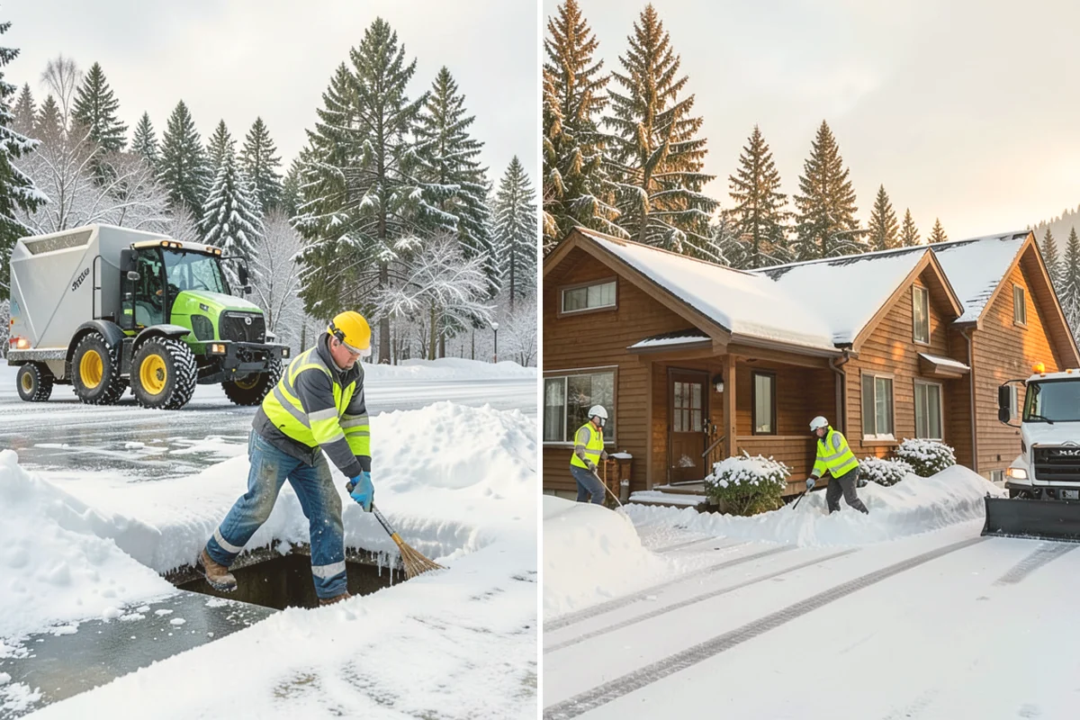 Manufacturing Plant Snow Removal in Mount Vernon, Skagit County, WA - Map shipping yards, inter-building routes, and worker lots