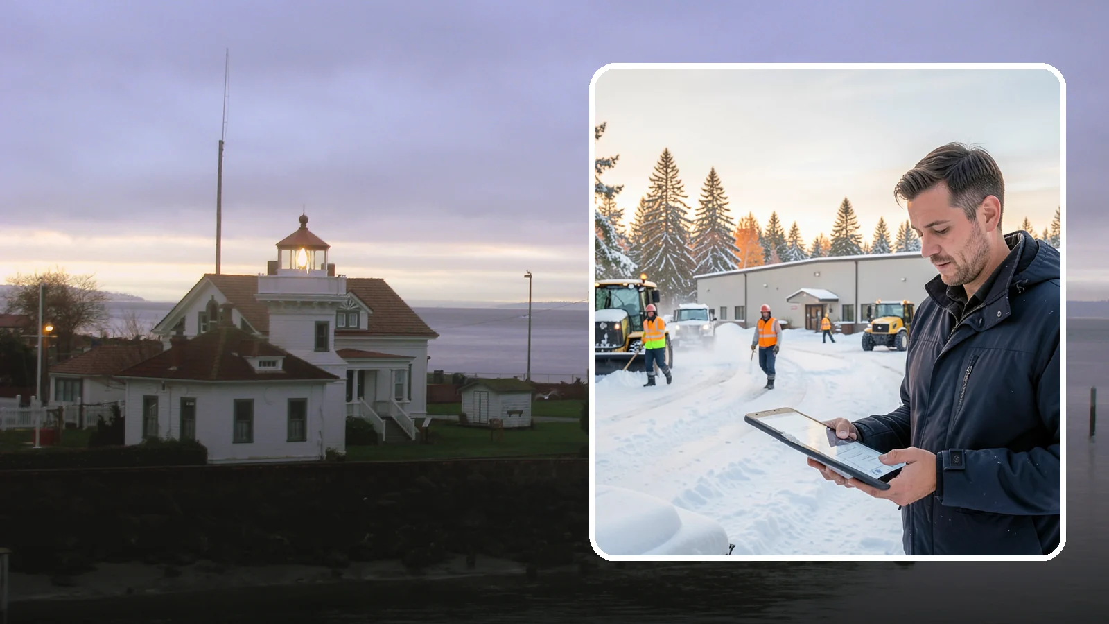 Manufacturing Plant Snow Removal in Mukilteo, Snohomish County, WA - Keep raw materials arriving and finished goods shipping by having your plant's shipping yards, employee lots, and pedestrian...