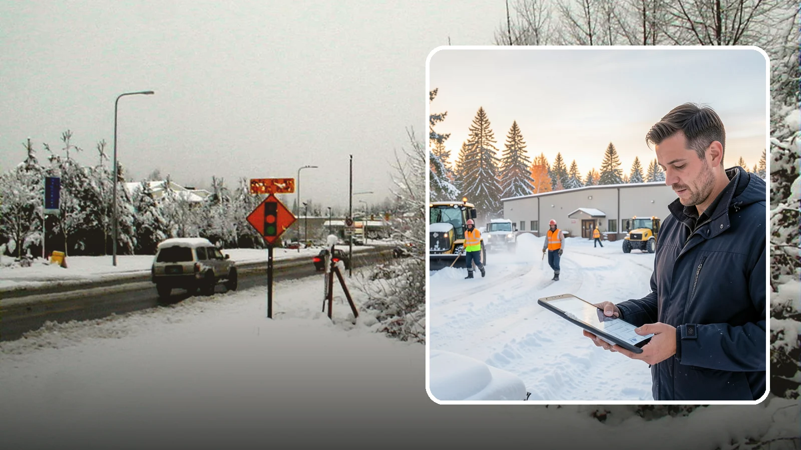 Manufacturing Plant Snow Removal in Newcastle, King County, WA - Keep raw materials arriving and finished goods shipping by having your plant's shipping yards, employee lots, and pedestrian...