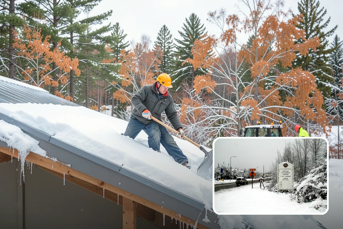Manufacturing Plant Snow Removal in Newcastle, King County, WA - Shipping and receiving yards open for inbound freight