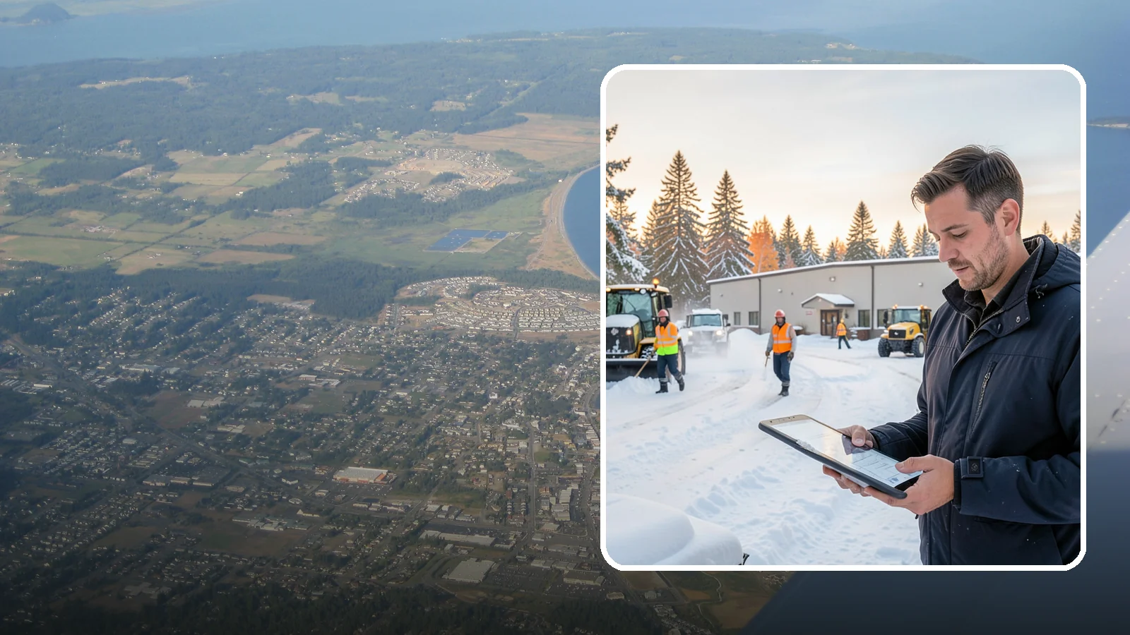 Manufacturing Plant Snow Removal in Oak Harbor, Island County, WA - Keep raw materials arriving and finished goods shipping by having your plant's shipping yards, employee lots, and pedestrian...